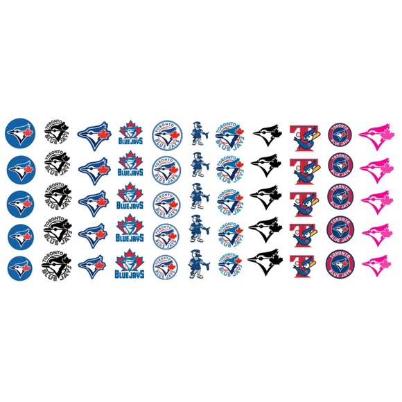 Blue Jays Nail Decals 💌BO/GO$6 Toronto Blue Jays nail decal baseball - Picture 2 of 4